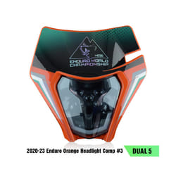 PowerZone Motorcycle LED Headlight For KTM EXC SXF MX Headlamp Head Lights Supermoto Fairing Dirt Bike Enduro LED Headlight - White Headlight 3