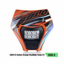 PowerZone Motorcycle LED Headlight For KTM EXC SXF MX Headlamp Head Lights Supermoto Fairing Dirt Bike Enduro LED Headlight - ...