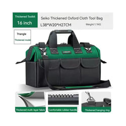 Waterproof Multi Pockets Tool Set with Bag for Electrician Working Tool Box Case Storage Bag Portable Organizer Bag Toolbox - TypeC 16 inch
