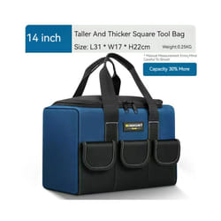 Waterproof Multi Pockets Tool Set with Bag for Electrician Working Tool Box Case Storage Bag Portable Organizer Bag Toolbox - TypeA 14 inch
