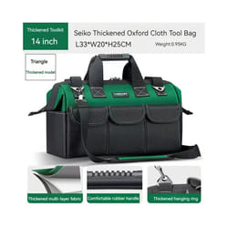 Waterproof Multi Pockets Tool Set with Bag for Electrician Working Tool Box Case Storage Bag Portable Organizer Bag Toolbox - TypeC 14 inch