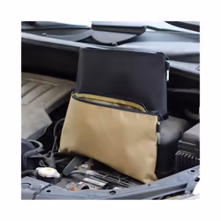 Multipurpose Tool Pouch Zipper Bag with Carabiner Portable Tool Storage Pouch Practical Stationery Gadgets Storage Bags - 1Pc Green
