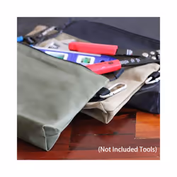 Multipurpose Tool Pouch Zipper Bag with Carabiner Portable Tool Storage Pouch Practical Stationery Gadgets Storage Bags - 1Pc Green