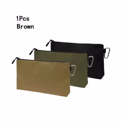 Multipurpose Tool Pouch Zipper Bag with Carabiner Portable Tool Storage Pouch Practical Stationery Gadgets Storage Bags - 1Pc ...
