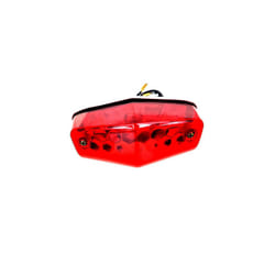 12V Cafe Racer Motorcycle Tail Light Brake Rear Lamp For Lucas Replica 525 Triumph BSA Taillight For Harley Chopper Stop - Red