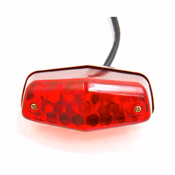 12V Cafe Racer Motorcycle Tail Light Brake Rear Lamp For Lucas Replica 525 Triumph BSA Taillight For Harley Chopper Stop - Red