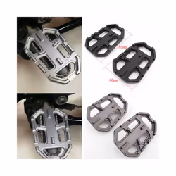 1 Pair CNC Foot Peg Extender Pedal Rest Titanium &Black Fits for BMW R1200GS 2013-2017 G310GS S1000XR - Black