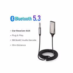 Bluetooth Aux Adapter Wireless Car Bluetooth Receiver USB to 3.5mm Jack Audio Music Mic Handsfree Adapter for Car Speaker - B ...