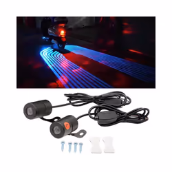 Motorcycle Car Projector Angel Wing LED Lamps Modified Moto Tail Lights Carpet Underglow Welcome Brake Taillights Bulbs - Sky ...