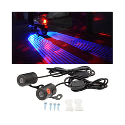 Motorcycle Car Projector Angel Wing LED Lamps Modified Moto Tail Lights Carpet Underglow Welcome Brake Taillights Bulbs - Blue