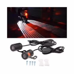 Motorcycle Car Projector Angel Wing LED Lamps Modified Moto Tail Lights Carpet Underglow Welcome Brake Taillights Bulbs - WHI ...