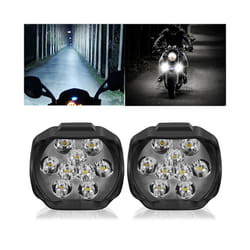Motorcycle Headlight 9 LED 6W DC12V Super Bright Spot White Work Light Bicycles 1500lm