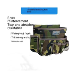 Multifunctional Tool Bag Nylon Fabric Tool Belt Screwdriver Kit Holder Tool Bag Pocket Pouch Bag Electrician Waist Pocket - WHITE