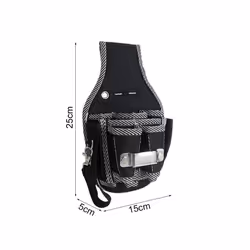 Multifunctional Tool Bag Nylon Fabric Tool Belt Screwdriver Kit Holder Tool Bag Pocket Pouch Bag Electrician Waist Pocket - BROWN