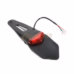 Motorcycle Rear Fender Tail Light Dirt Bike 12V LED Taillight Brake Stop License Plate Lamp For Trail Supermoto Motocross - B ...