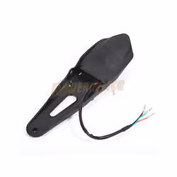 Motorcycle Rear Fender Tail Light Dirt Bike 12V LED Taillight Brake Stop License Plate Lamp For Trail Supermoto Motocross - Black and Red