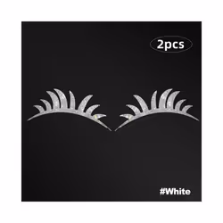 2Pcs Bling Car Headlight Eyelashes Stickers Fake Eyelash Decal Decoration Car Accessories for Vehicle Body Sticker Windshield ...