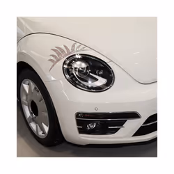 2Pcs Bling Car Headlight Eyelashes Stickers Fake Eyelash Decal Decoration Car Accessories for Vehicle Body Sticker Windshield - White