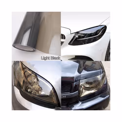 Smoke Matte Black Headlight Film Taillight Tint Fog Light Vinyl Film Rear Lamp Tinting Film For Vehicle Motorcycle Light - Deep Black