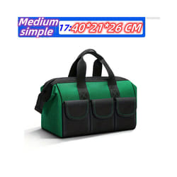 Upgrade Heighten large capacity Tool Bag Thickened 1680D Oxford Waterproofed Wear-Resistant Electrician Storage Toolkit - 17 inch Simple