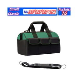 Upgrade Heighten large capacity Tool Bag Thickened 1680D Oxford Waterproofed Wear-Resistant Electrician Storage Toolkit - 16 inch Classic