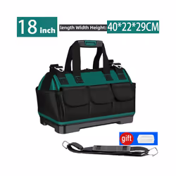 Upgrade Heighten large capacity Tool Bag Thickened 1680D Oxford Waterproofed Wear-Resistant Electrician Storage Toolkit - 18  ...