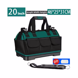 Upgrade Heighten large capacity Tool Bag Thickened 1680D Oxford Waterproofed Wear-Resistant Electrician Storage Toolkit - 20  ...