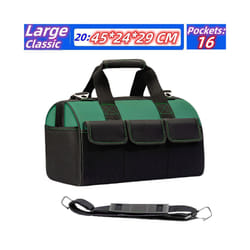 Upgrade Heighten large capacity Tool Bag Thickened 1680D Oxford Waterproofed Wear-Resistant Electrician Storage Toolkit - 20 inch Classic