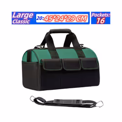 Upgrade Heighten large capacity Tool Bag Thickened 1680D Oxford Waterproofed Wear-Resistant Electrician Storage Toolkit - 20 ...