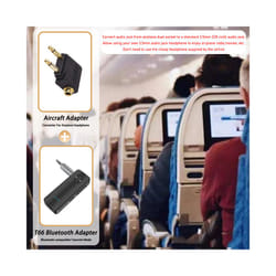 2 IN 1 Bluetooth 5.3 Audio Receiver Transmitter 3.5mm AUX With Aircraft Headset Adapter Wireless Stereo Music For Car Kit - T66 With Adapter Set