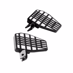 Motorcycle Black Front Driver Footrests Motorbike Foot Pegs Wide Pedals CNC Aluminum For Honda Rebel 1100 CMX1100 2021-2023 - Black