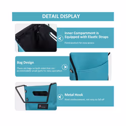 PENGGONG Telescoping Ladder Portable Tool Bag Utility Tools Bags Herringbone Ladder Tool Storage Bag with 600D Waterproof - 1 PC