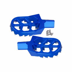 1 Pair New Blue CNC Motorcycle Wide Forged Foot Pegs Footrest Resting Pedal fit for Sur-Ron Light Bee X S Segway X160 X260