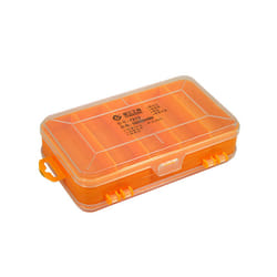 Double-Side Hardware Organizer Box Multifunctional Plastic Storage Tool Case Rectangle Box Case for Electronic Parts Screw - Yellow