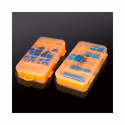 Double-Side Hardware Organizer Box Multifunctional Plastic Storage Tool Case Rectangle Box Case for Electronic Parts Screw - Yellow