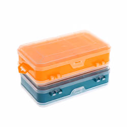 Tool Box Transparent Double-Side Multifunctional Storage Tool for Case Plastic f KXRE - Green