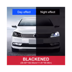 SEAMETAL Photochromic Car Headlight Protective Film TPU HD Headlamp Sticker Black/Purple Diy Auto Headlight Film Car Styling ...