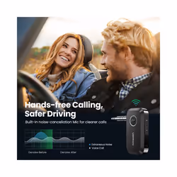 Bluetooth Car Receiver Adapter 3.5mm AUX Jacks for Car Speakers Audio Music Receiver Hands Free Bluetooth 5.3 Adapter - silver