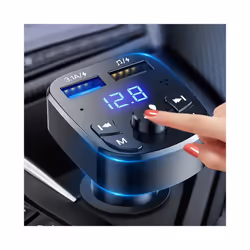 Car Bluetooth 5.0 FM Transmitter Wireless Adapter Mic Audio Receiver Auto MP3 Player 3.1A Dual USB Charger Car Auto Accessories - Black