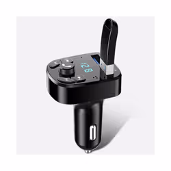 Car Bluetooth 5.0 FM Transmitter Wireless Adapter Mic Audio Receiver Auto MP3 Player 3.1A Dual USB Charger Car Auto Accessories - Black