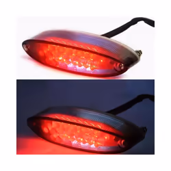 Motorcycle Modified Tail Light Electric Vehicle Rear Tail Light LED Brake Warning Light for Suzuki Harley Davidson Honda - Red