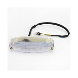 Motorcycle Modified Tail Light Electric Vehicle Rear Tail Light LED Brake Warning Light for Suzuki Harley Davidson Honda - White