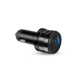Car Bluetooth FM Transmitter Modulator 3.1A Dual USB Ports Car Charger Adapter MP3 Player Wireless Audio Receiver Handfree - Black