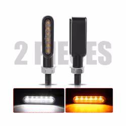Aluminium Motorcylce LED Turn Signal Lights Amber Flowing Turn signal lamp DRL clignotants moto led For Honda Suzuki Kawasaki ...