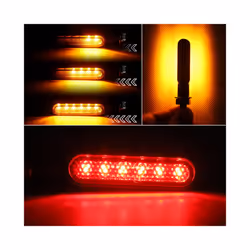 Aluminium Motorcylce LED Turn Signal Lights Amber Flowing Turn signal lamp DRL clignotants moto led For Honda Suzuki Kawasaki - 2pcs Amber White