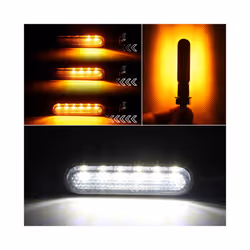 Aluminium Motorcylce LED Turn Signal Lights Amber Flowing Turn signal lamp DRL clignotants moto led For Honda Suzuki Kawasaki - 2pcs Amber White