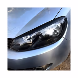 2Pcs Car Headlight Eyebrow Eyelids Stickers Trim Cover for Volkswagen VW GOLF 6 VI MK6 GTI GTR GTD 2008 - 2013 Accessories - carbon fiber black