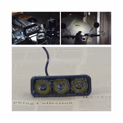 Universal Waterproof DC12V-80V Motorcycle Headlights 3 LED Spotlight Head Lights For Honda Yamaha Suzuki Kawasaki