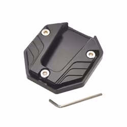 Motorcycle Kickstand Motorbike Side Kick Stand Pad Parking Plate Base Foot Extension Pad Large Foot Pad Side Stand Foot - bla ...