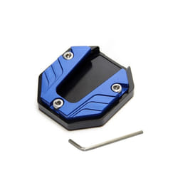 Motorcycle Kickstand Motorbike Side Kick Stand Pad Parking Plate Base Foot Extension Pad Large Foot Pad Side Stand Foot - blue